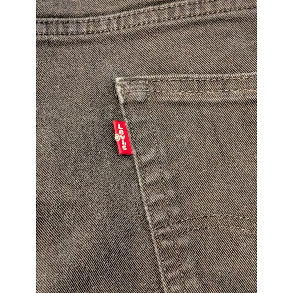 Levis 513 Slim Straight Jeans Mens 36x34 Black Denim Pants 00513-0691